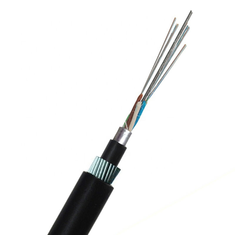 Armoured Fiber Optic Wire Cable 24 Core Underwater Loose Tube Steel Wire GYTA33