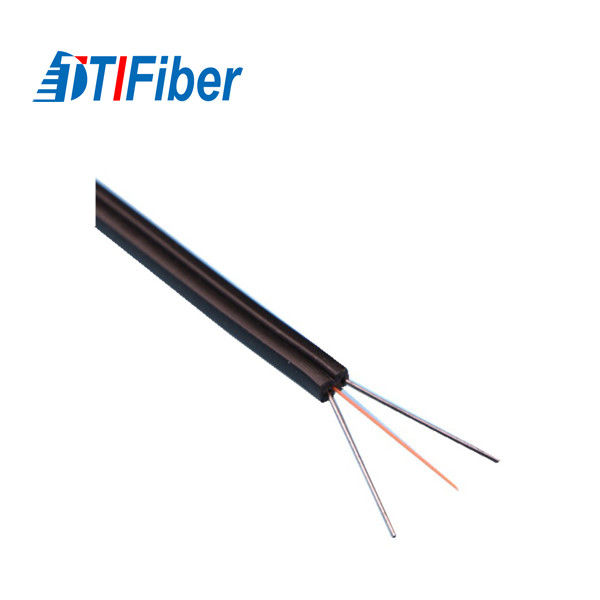 2 Core Fiber Optic Network Cable TTI LSZH Jacket Self Supporting Outdoor FTTH