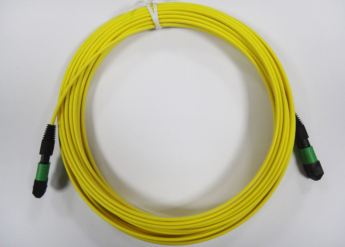 Flat / Round MPO / MTP fiber optic patch cables for 12core Ribbon Fiber Cable