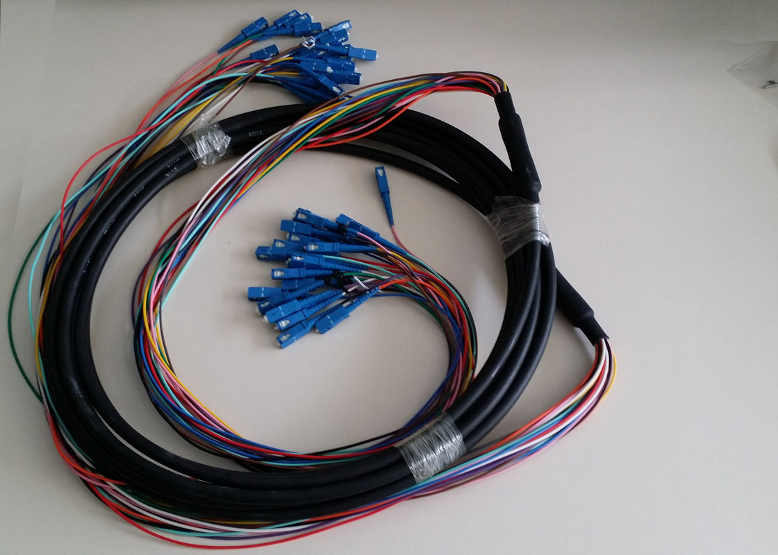 Outdoor Single mode / Multimode optical fiber patch cord with GYTA Fiber Cable