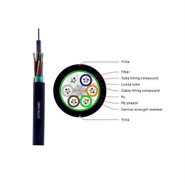 Single Mode Armoured GYTS Fiber Optic Cable For Telecommunication