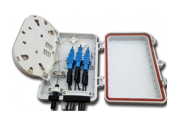 Wall - mounted 4port FTTH customer terminal box with SC Adapters