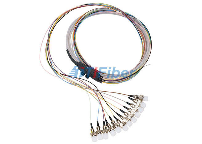 FTTH Fiber Optic Pigtail  Ribbon 12 Core Multimode Fiber Optic Cable Waterproof